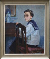 The Artist's Son by Marcel Hess (1913) and its study