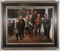 JOOSTENS Antoine-Laurent Joostens, Listening to the Master's Lesson, 1876